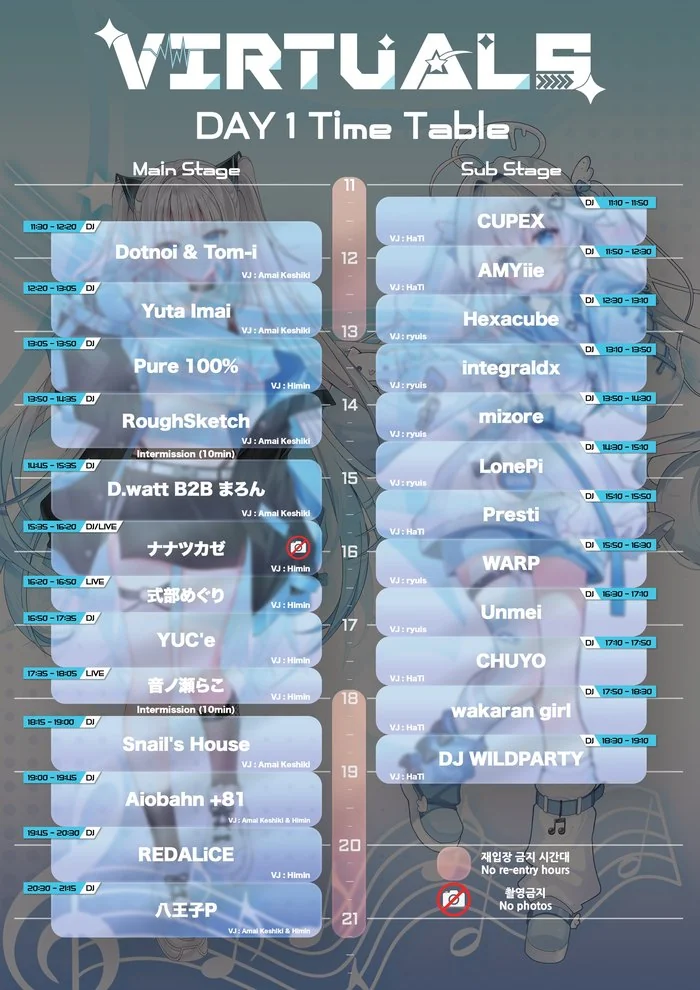 VIRTUALS 2026 Day 1 Time Table